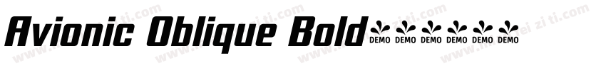 Avionic Oblique Bold字体转换